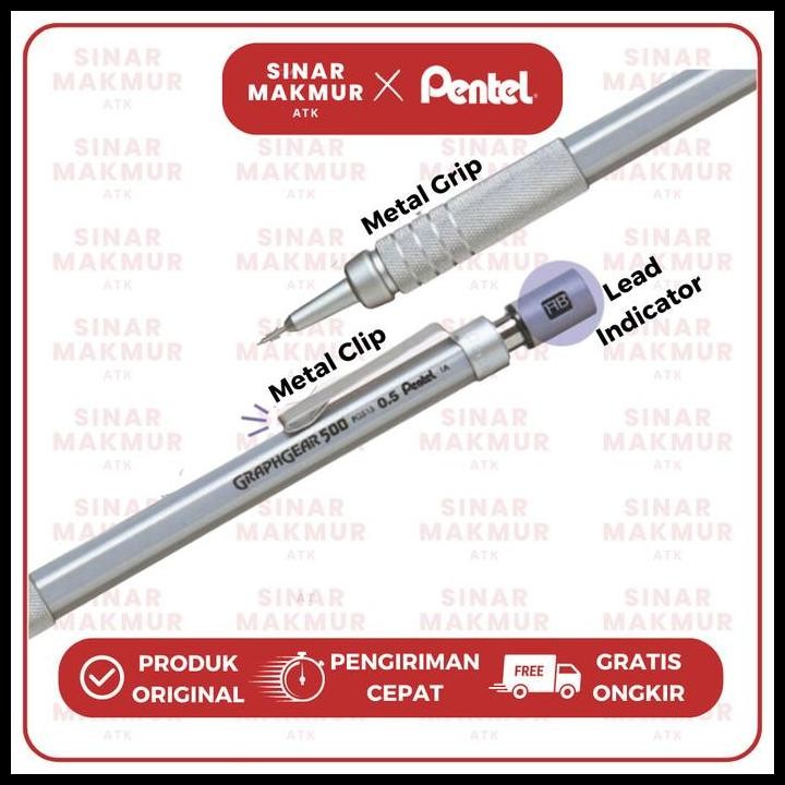 

Terbaru Pensil Mekanik/Mechanical Pencil Graphgear 500 Pentel (Pcs) High Quality