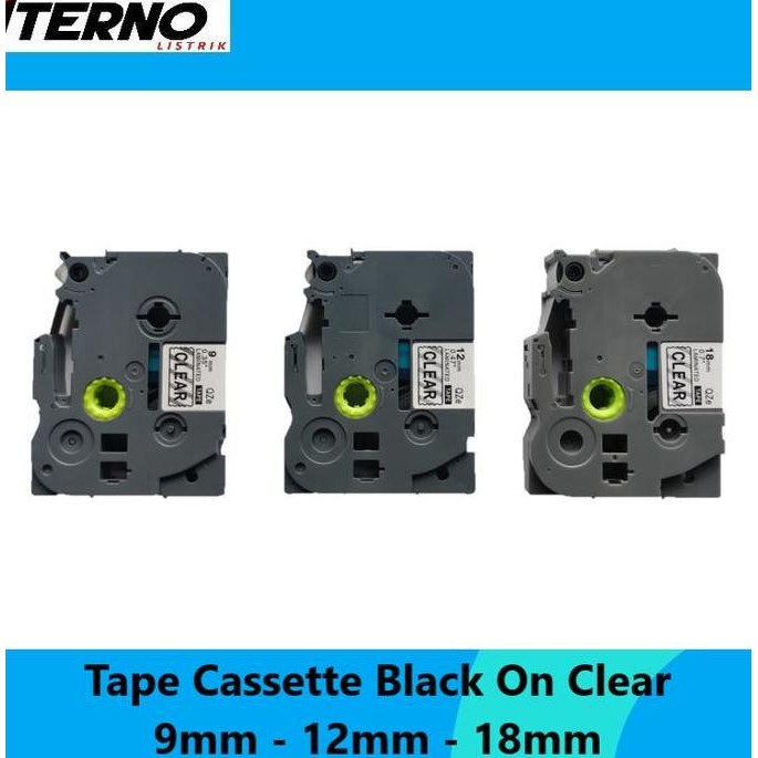 

Label Tape Cassette Compatible Tze-141 Brother 18Mm Black On Clear New Stok