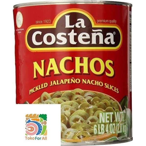

Terlaris La Costena - NACHOS - Pickled Jalapeno Nacho Slices (2.8 kg) SALE