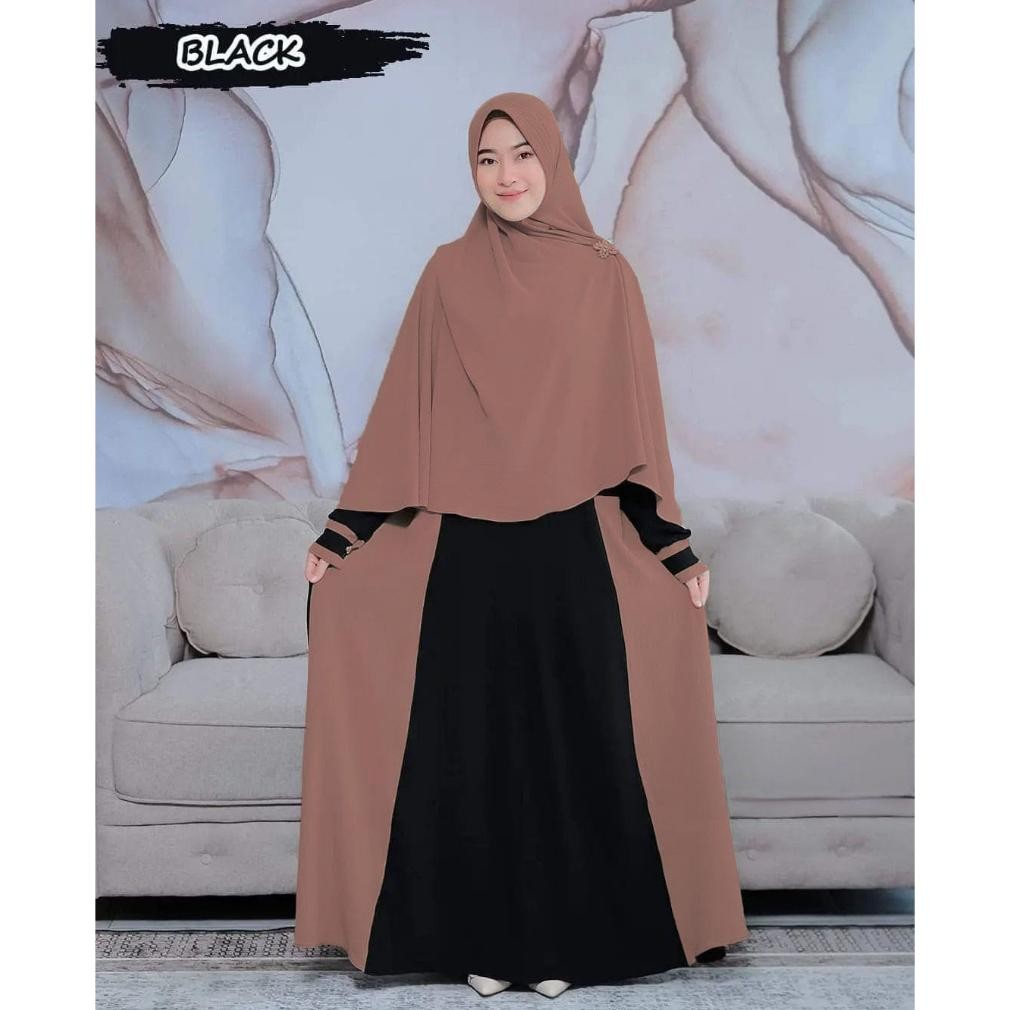 IK69 h-4 GAMIS JUMBO BAHAN CRINGKLE AIRFLOW PREMIUM SET KHIMAR / COD BAYAR DITEMPAT / GAMIS MURAH SE