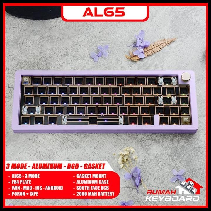Mechanical Keyboard - Sugar65 - 65% - Gasket - South Rgb  - Aluminum Termurah