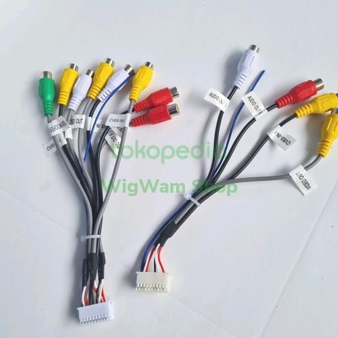 Tersedia Soket RCA Audio Video Subwoofer Kamera Out Headunit Mobil Android