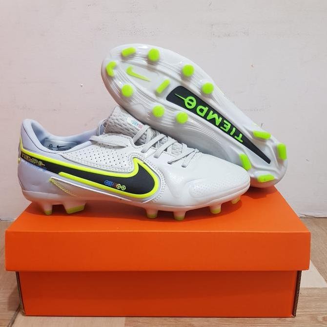 Tersedia Sepatu Bola Nike Tiempo Legend9 Elite White Volt Fg soccer