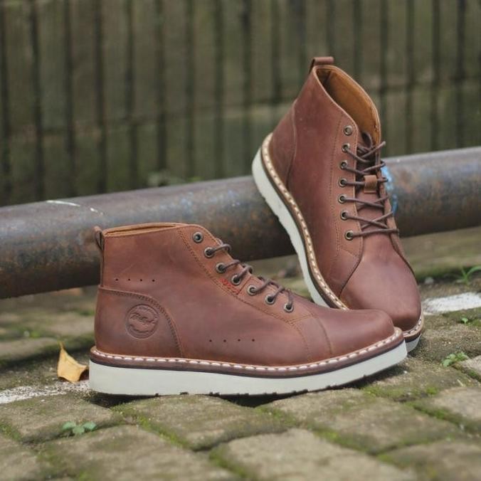 Tersedia SEPATU KULIT BRADLEYS / SEPATU BOOTS PRIA BRADLEYS CORDOVAN BROWN