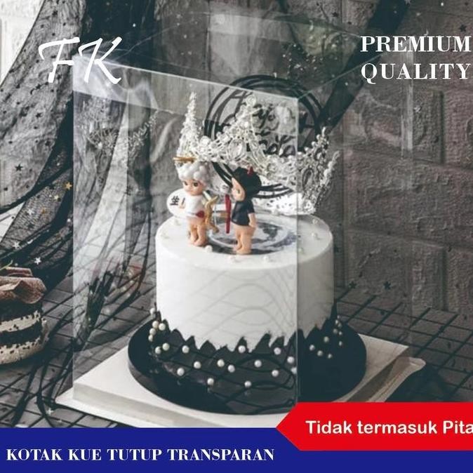 Kotak Kue Mika Transparan Tutup Bening Uk.30Cm