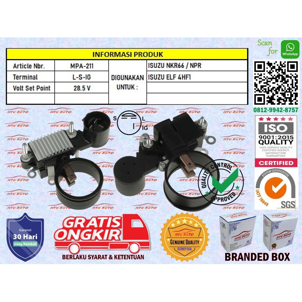 IC ALTERNATOR ISUZU NKR66 NPR ELF 4HF1