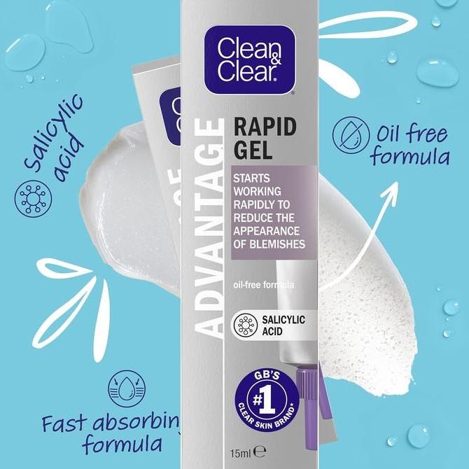 Clean & Clear Advantage Acne Spot Treatment Gel Cream Salicylic Acid