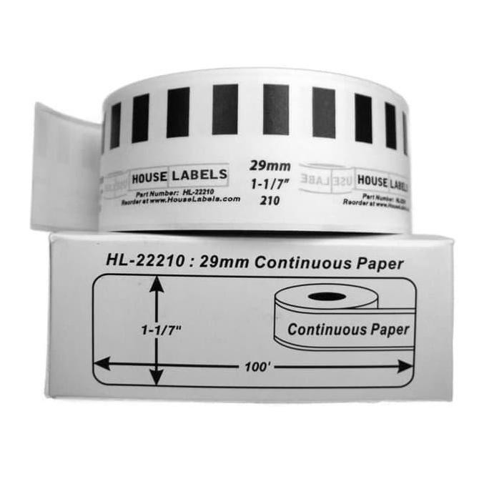 

Brother Dk-22210 Continuous Paper Roll (29Mm X 30.48M) Label Dk22210 New Stok