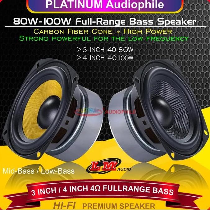 TERBARU - Speaker 3" Inch 4" Inch Fullrange Mid Bass Hifi Full range Mid Woofer LM-318S LM-418S