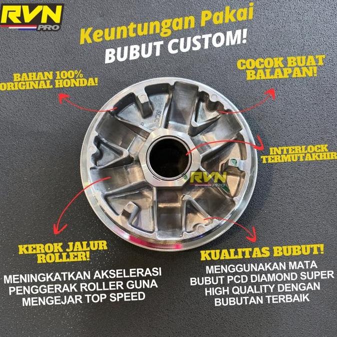RUMAH ROLLER BEAT FI PULLEY BUBUT CUSTOM BEAT FI SCOOPY FI ESP KARBU