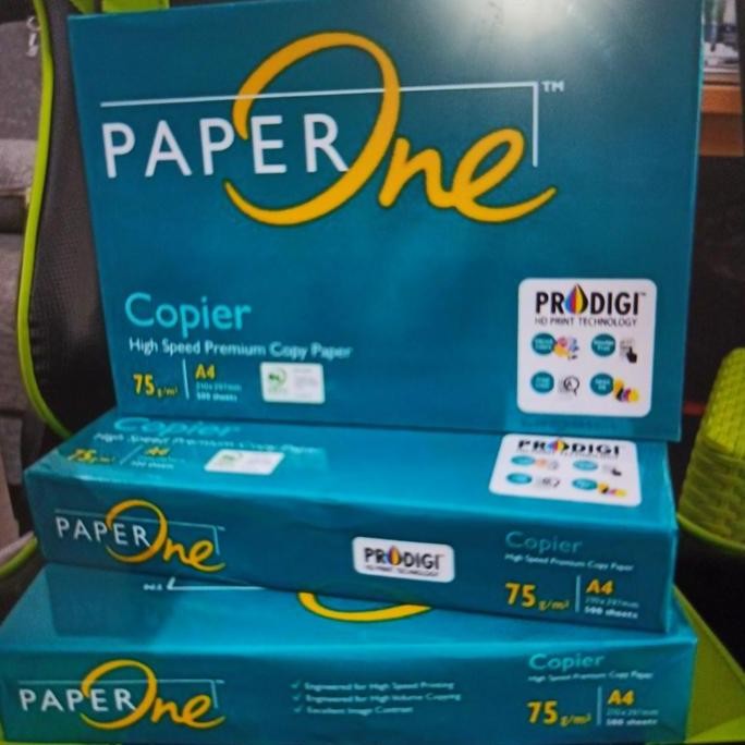 

TERMURAH - Kertas A4 75 Gram Paper One/1 dus= 5Rim