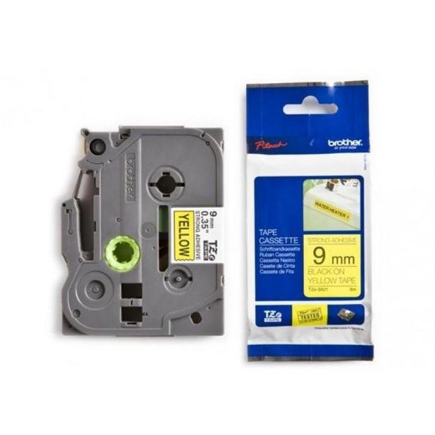 

Brother Tze-621 9Mm Black On Yellow/Brother P-Touch Printer Labeltape New Stok