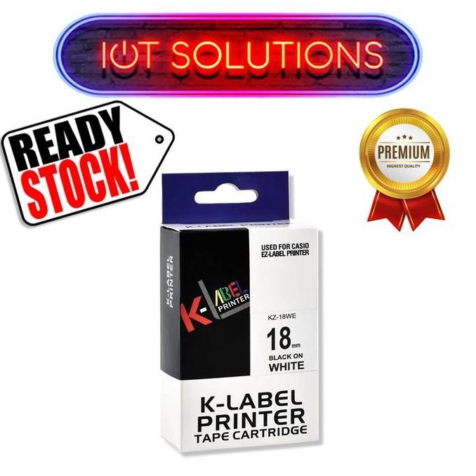 

Label Tape 18Mm Xr-18We Compatible Printer Casio Kl60 Kl-60Sr Kl120 Ez New Stok