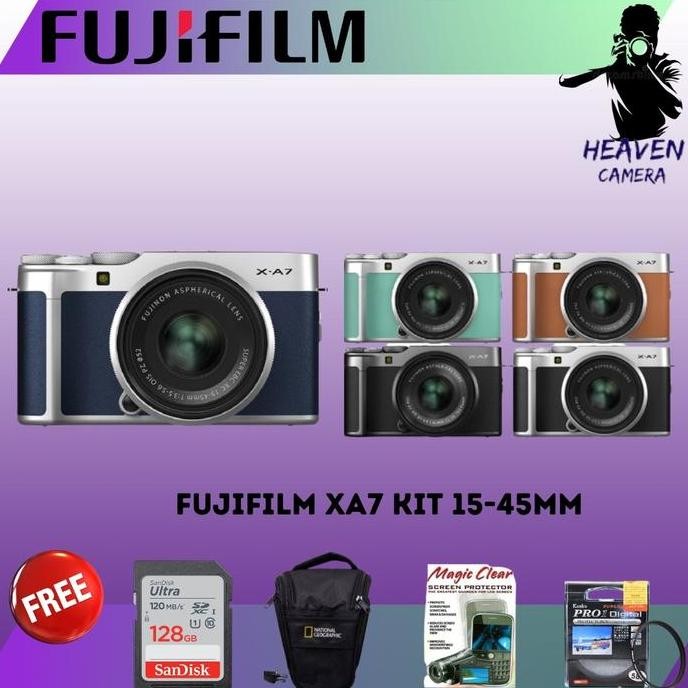 Tersedia KAMERA FUJIFILM XA7 KIT 15-45MM / FUJIFILM X-A7 KIT 15-45MM