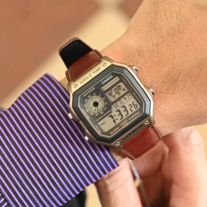 Promo Jam Tangan Pria Casio Original Ae-1200Whl Iluminator 10 Years Battery Ae-1200Whl-5Av Official 