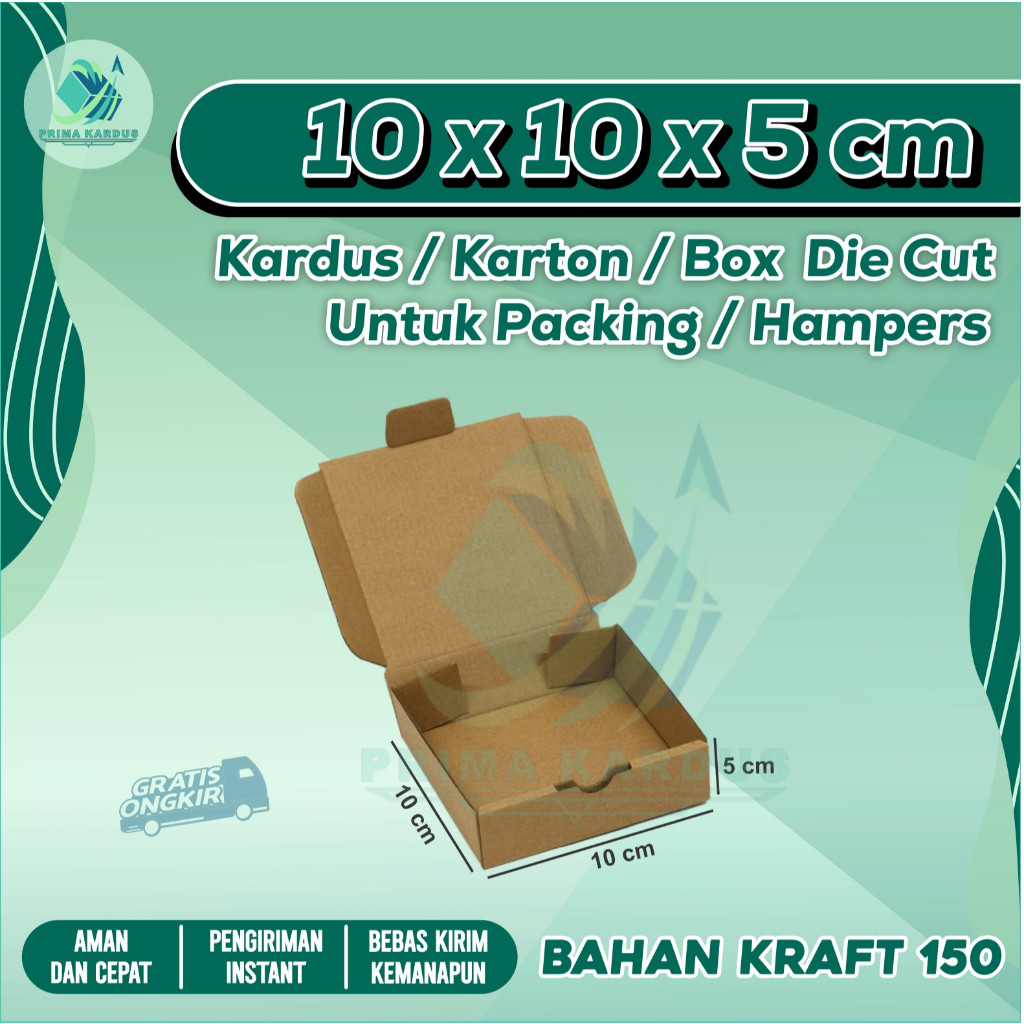 

Kardus Packing Die Cut 10 x 10 x 5 | Box Hampers | Karton Packing