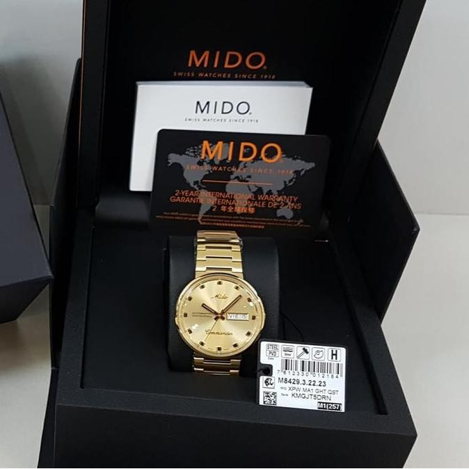 Grosir Mido M8429.3.22.23 Commander 1959 - Jam Tangan Pria - Gold Original