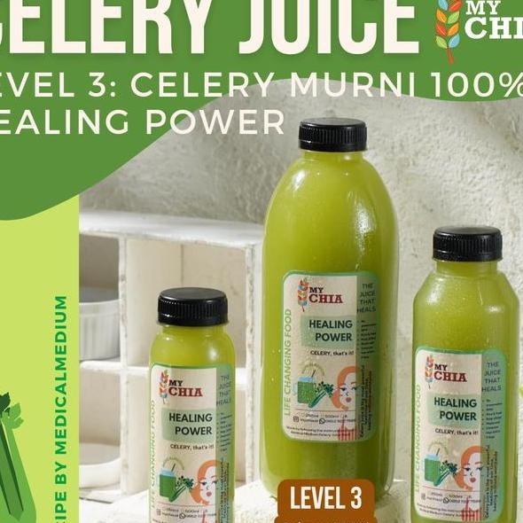 

Level 3 Celery Jus Seledri 1Liter Raw Pure Cold Pressed