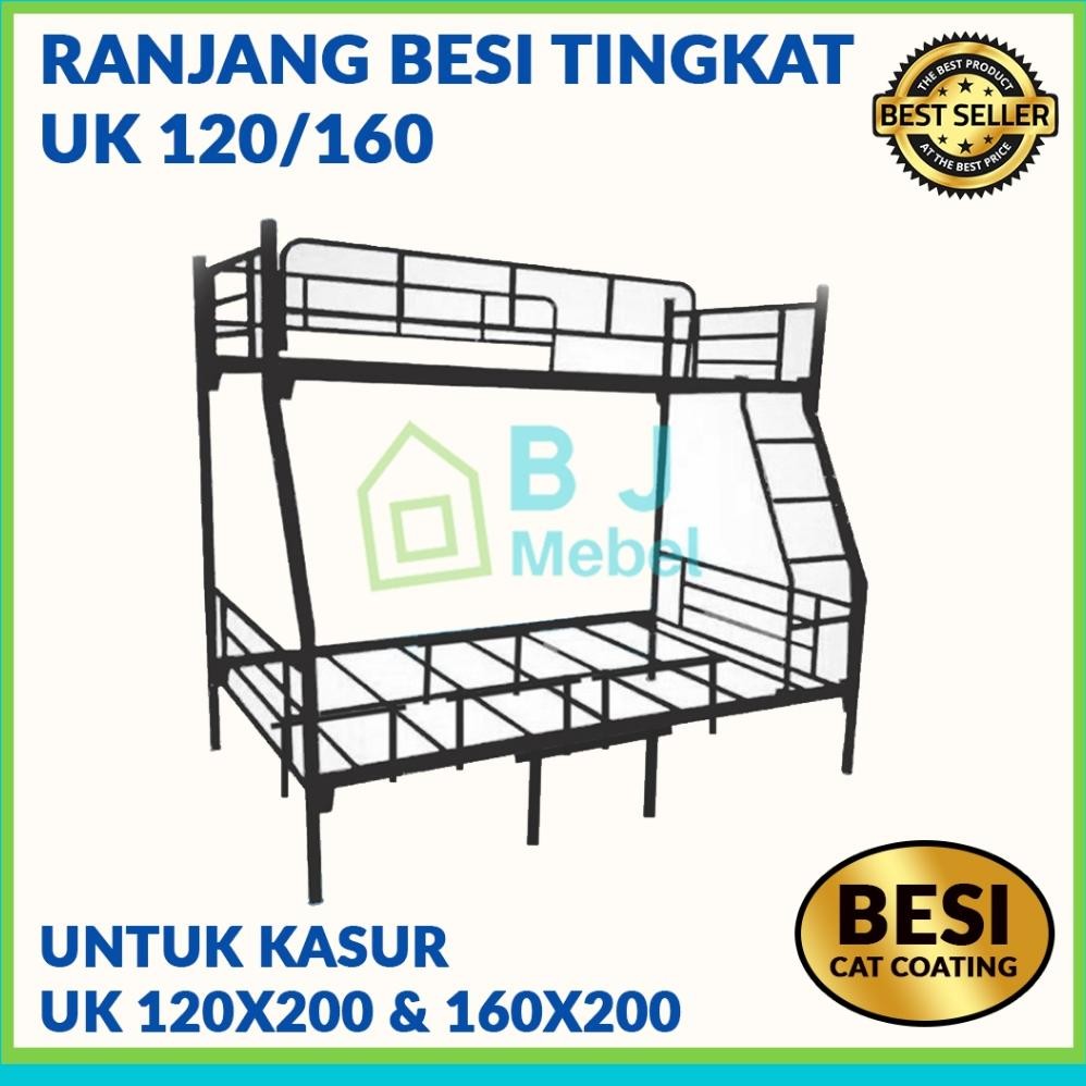 Ranjang Susun / Ranjang Tingkat / Ranjang Besi Uk 160/120