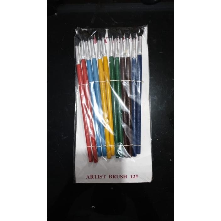 

Kuas Lukis - Kuas Gambar no.12 (perpack 12 pcs) AST