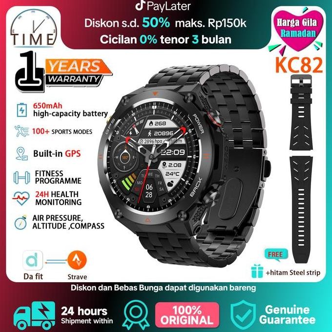 Timever Kc82 |  Built-In Gps | 650 Mah Jam Tangan Pintar | Tahan Air 1Atm | Jam Tangan Militer | Ket