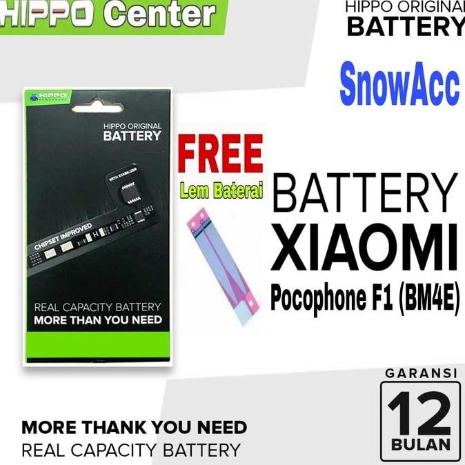 Hippo Baterai Pocophone F1 4000Mah ( Bm4E ) Garansi Resmi Hippo