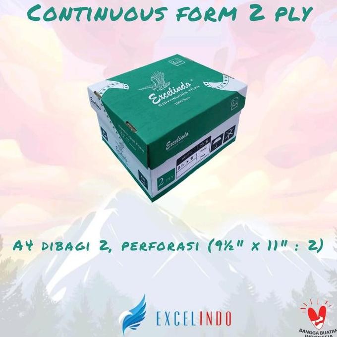 

NEW kertas continuous form 1000set 2ply 9.5x11/2