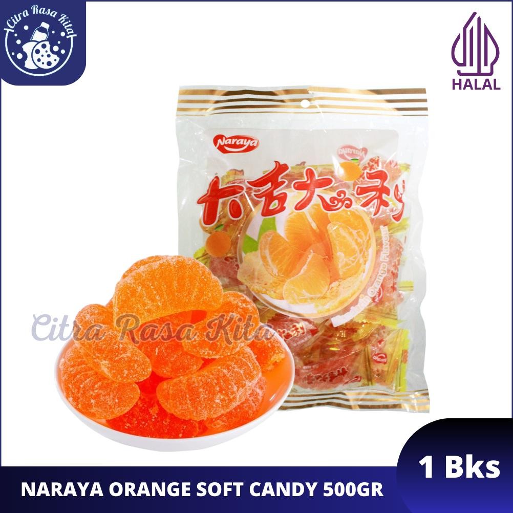 

Naraya Orange Soft Candy / Permen Lunak Rasa Dan Bentuk Jeruk Halal 500gr