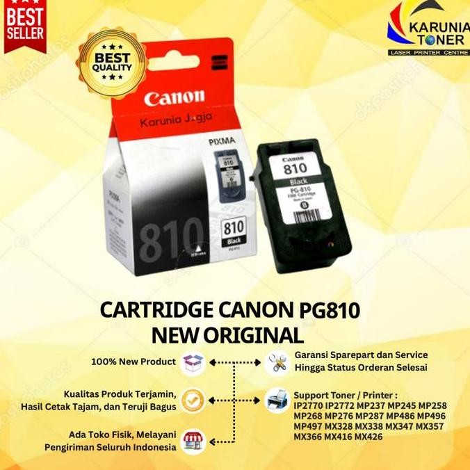Cartridge Canon Pg-810 Black, Baru, 100% Asli New Stok