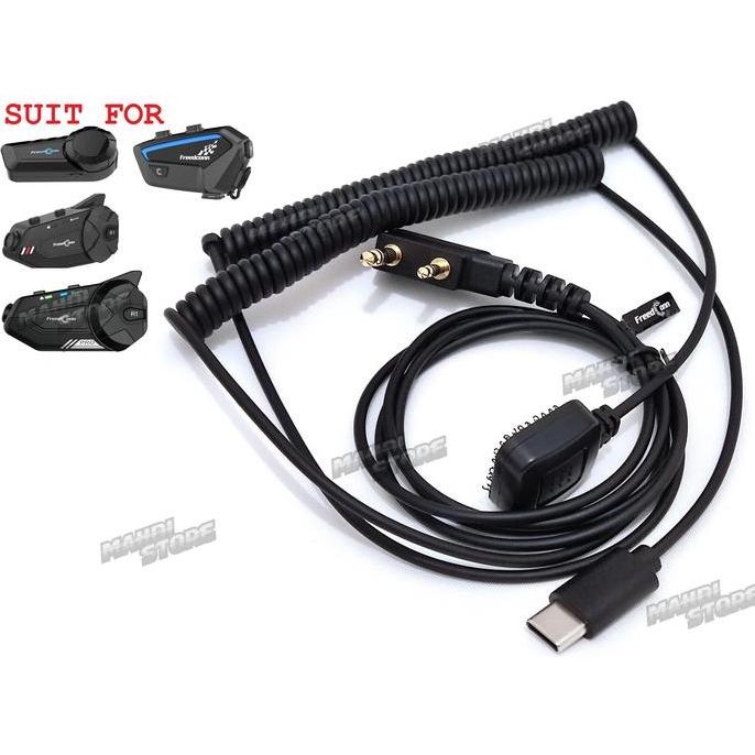TERBARU - PTT KABEL HT Intercom Bluetooth Headset Helm K2 Line Freedconn KYPRO R1 PLUS FX R1 PRO