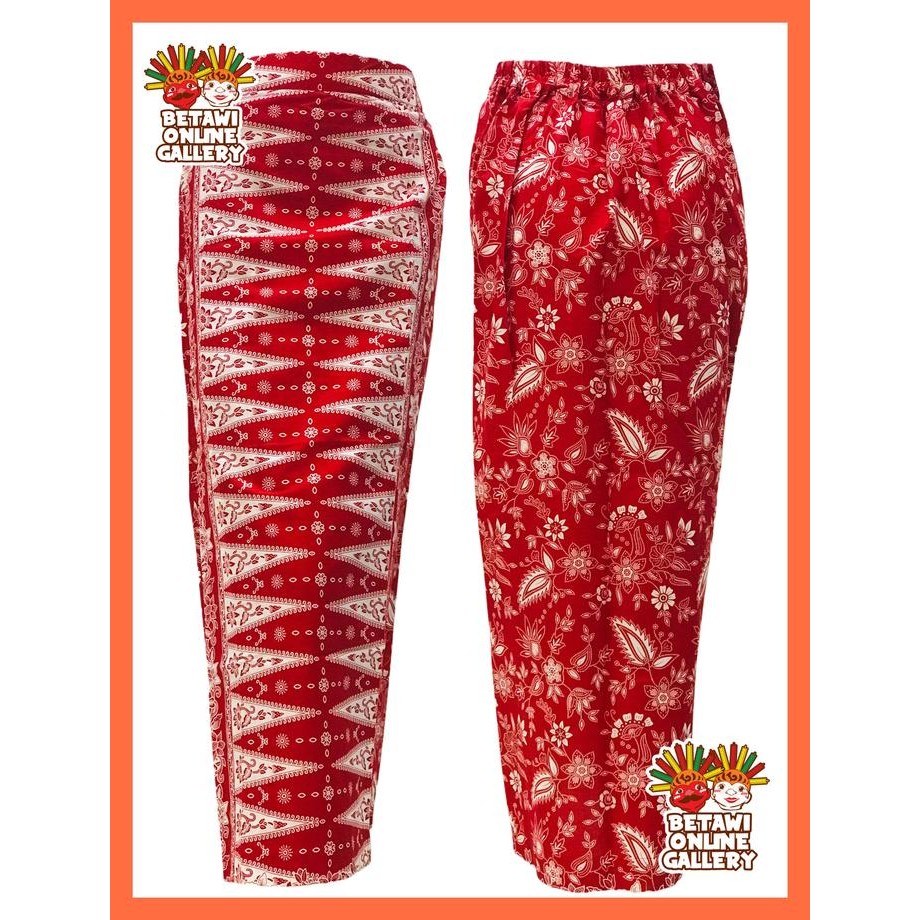 Terlaris- Rok Batik Betawi Panjang / Rok Span Tumpal Motif Batik Betawi / Rok Batik Span Kancing