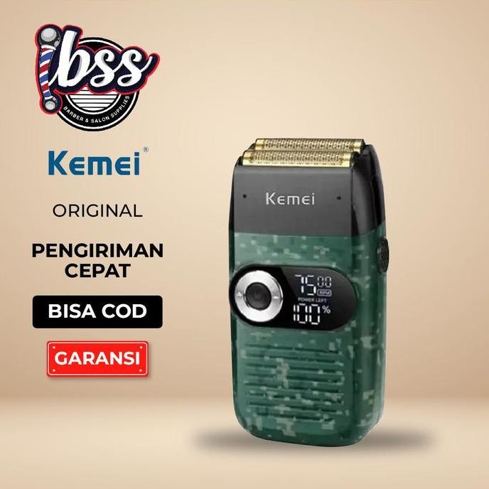 Kemei 2027 KM 2027 ARMY  Shaver digital MURAH