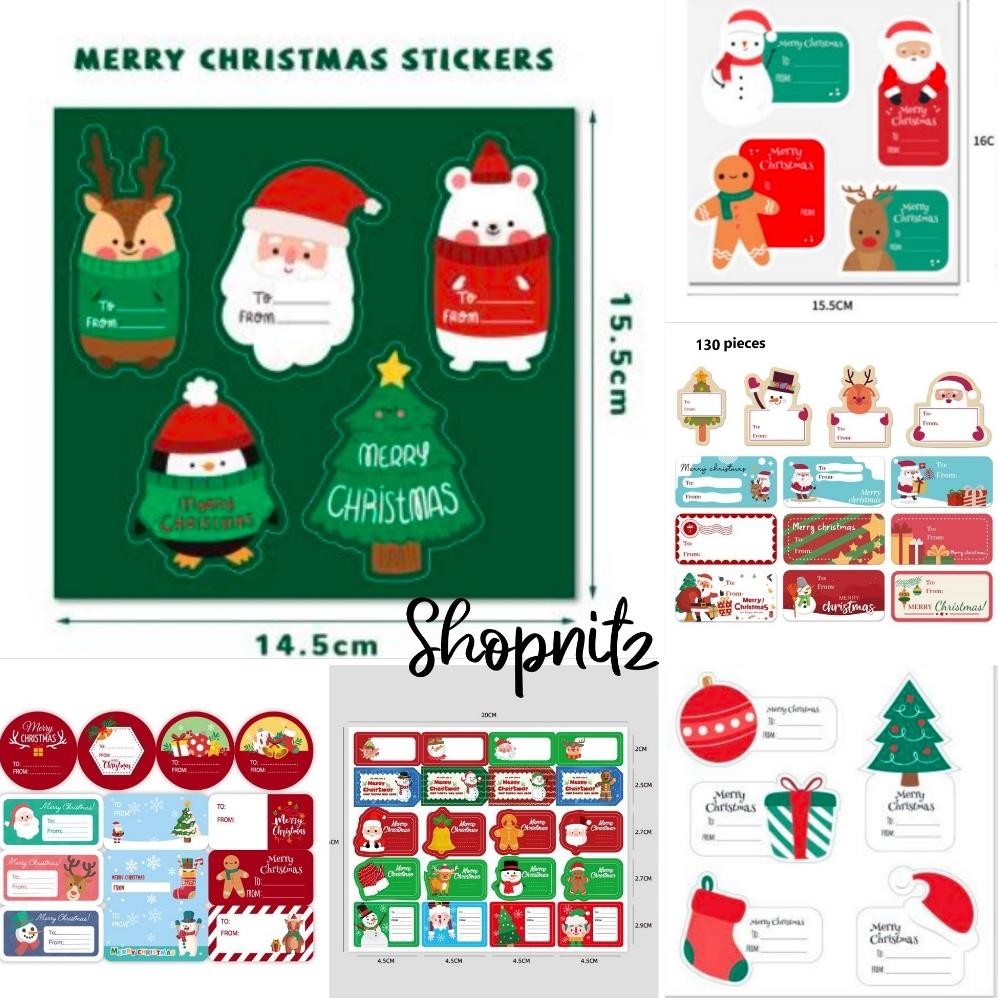

Stiker Ucapan Natal Label TO dan FROM Sticker Merry Christmas Tempel Greeting Card AST