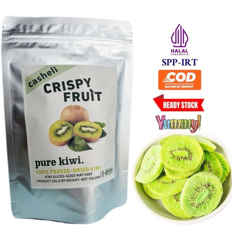 

casheli Crispy Freeze-dried Green Kiwi 30g Fruit Buah Asli Food Camilan