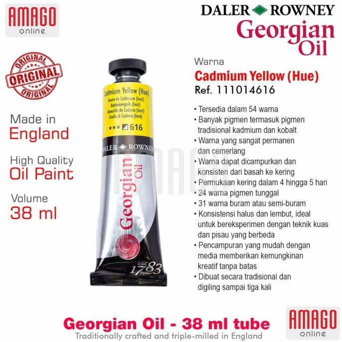 

Cat Minyak Lukis DALER-ROWNEY Georgian Oil 38 ml - Cadmium Yellow Hue - 111014616 AST