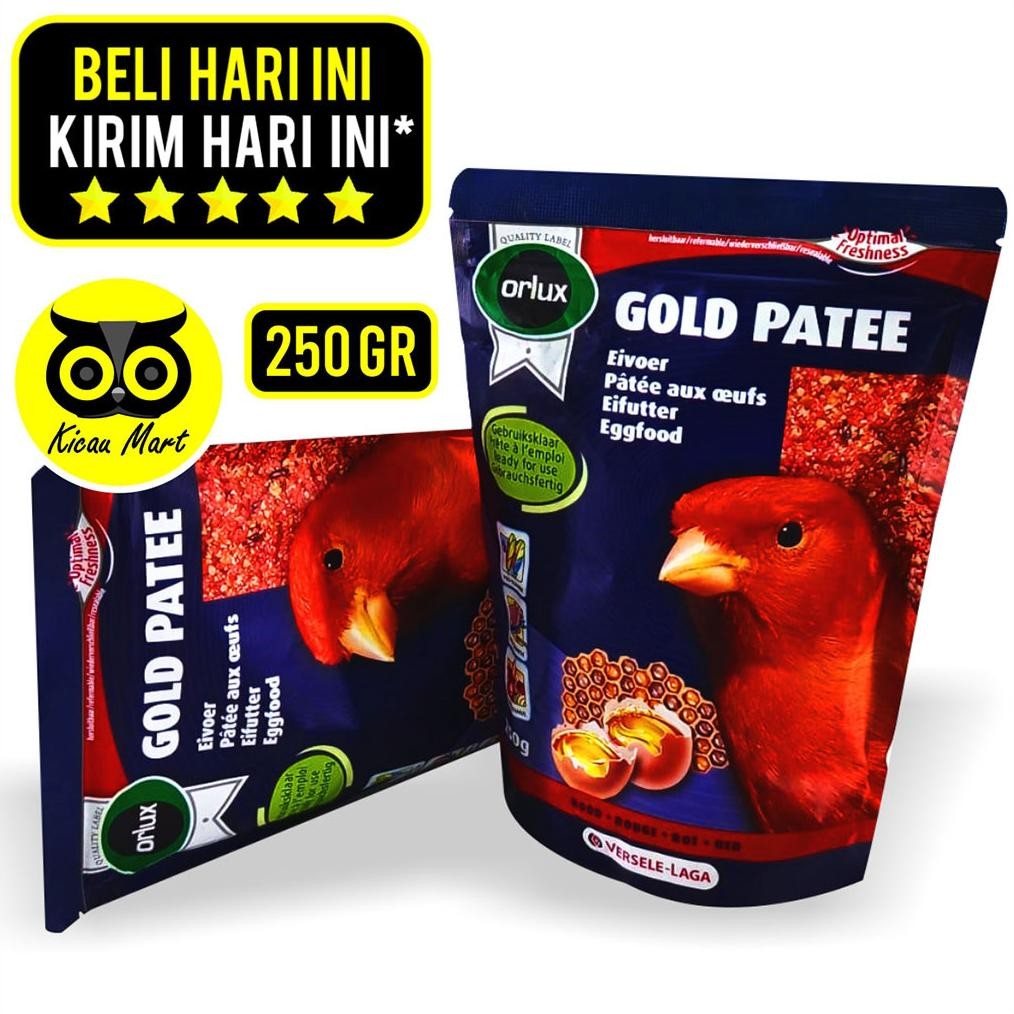 READY STOCK KICAU MART Gold Patte Red Versele Laga Gold Patee Pate Pakan Burung Kenari Merah Makanan