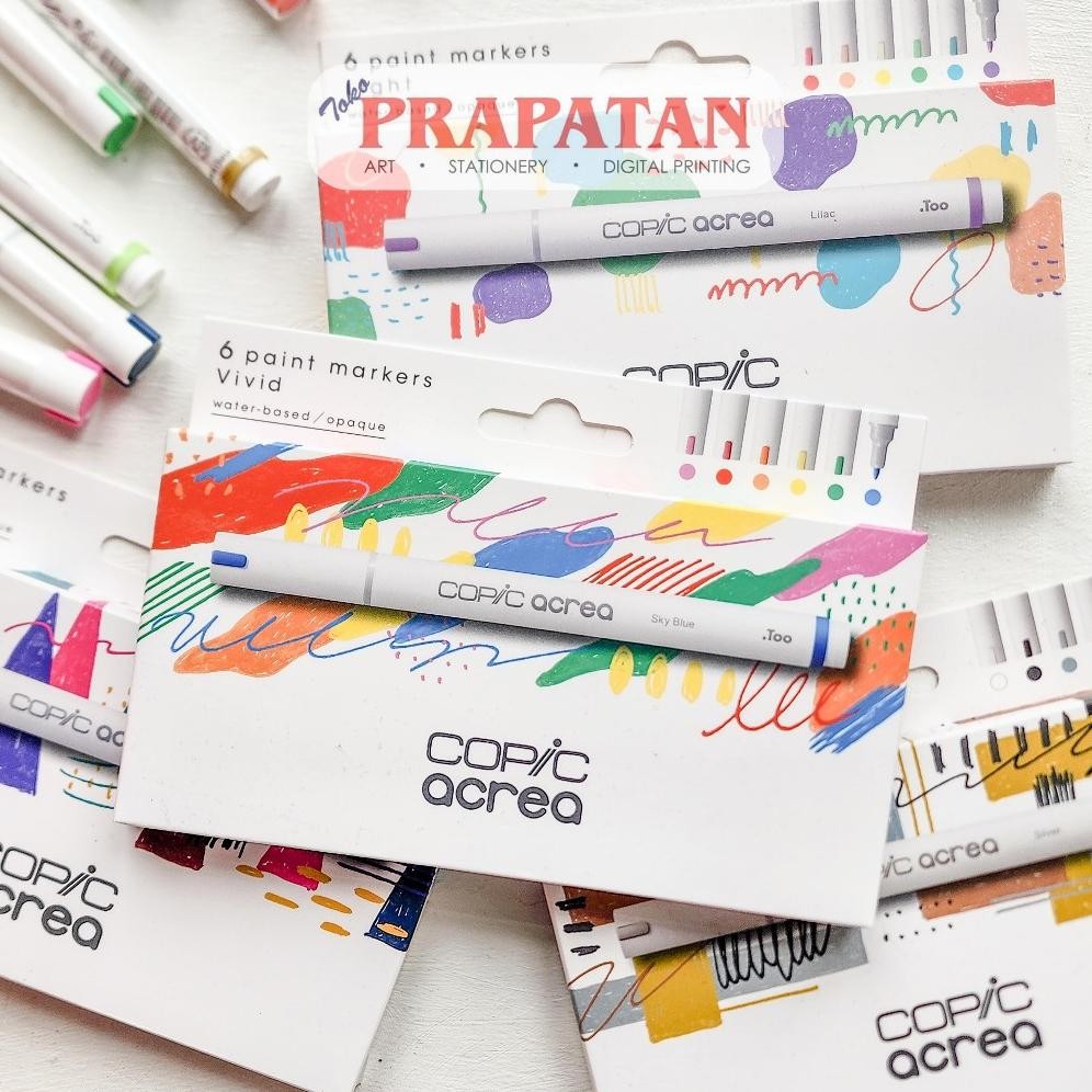 

Copic Acrea Paint Marker Set 6 | Acrylic Marker AST