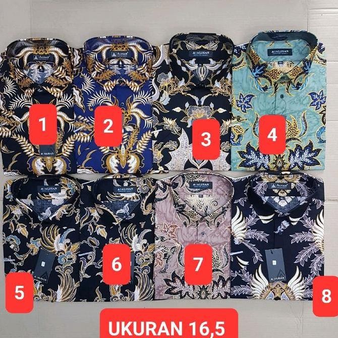 Kemeja batik Alisan lengan pendek original reguler fit uk 16,5