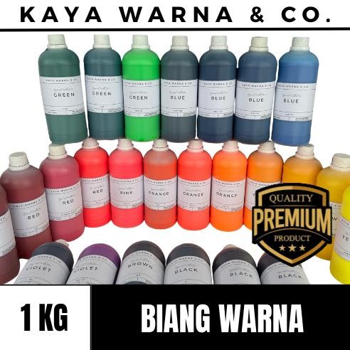 

Biang WARNA Pigmen Tinta Sablon Waterbase Ink KAYA WARNA & CO. (1kg) AST