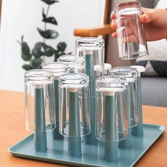 Glass Stand Rak Gelas Gantung Plastik