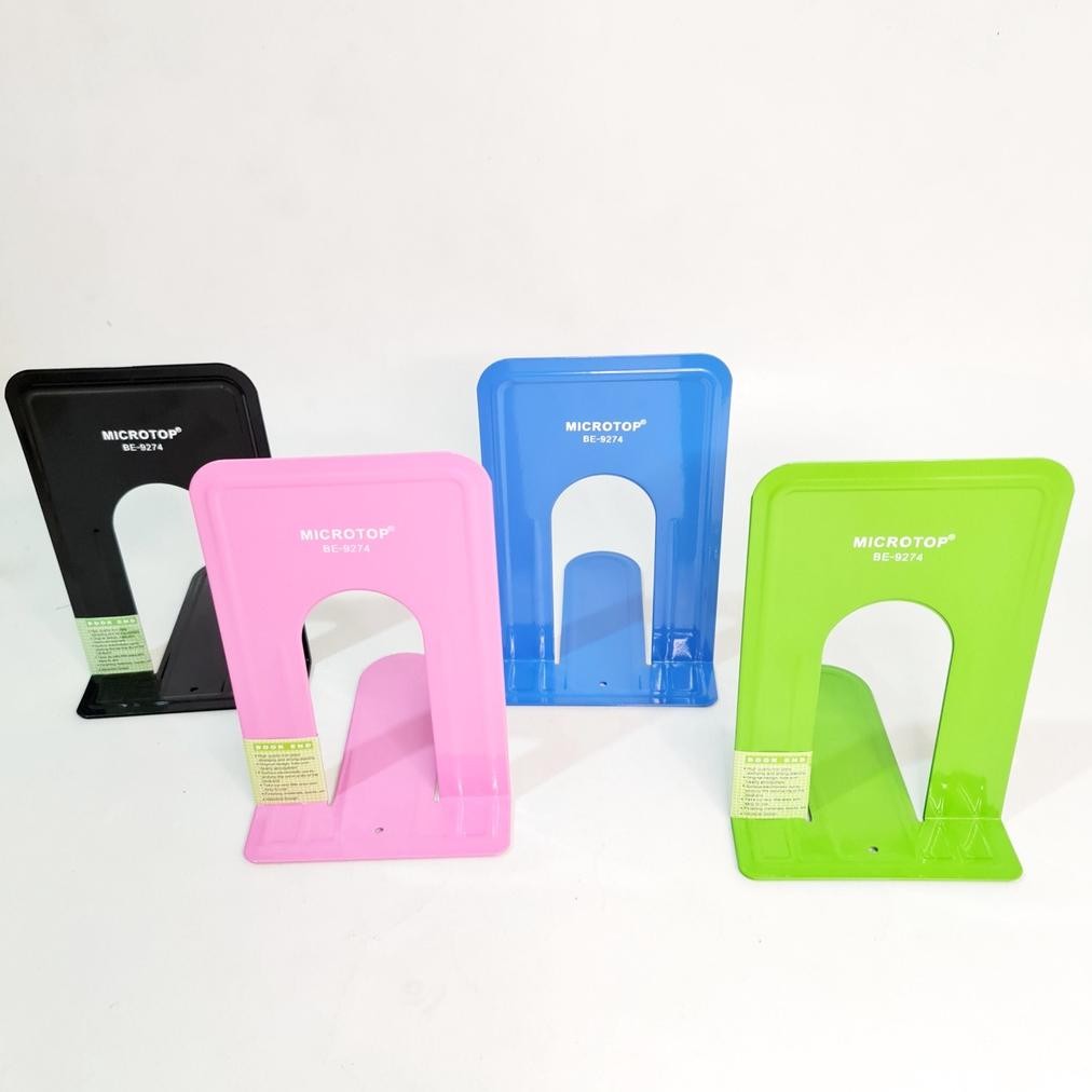 

GG Book End MICROTOP BE-9274 (1 set/2 pcs) / Pembatas Buku Besi / Penyangga Buku/Sandaran Buku AST