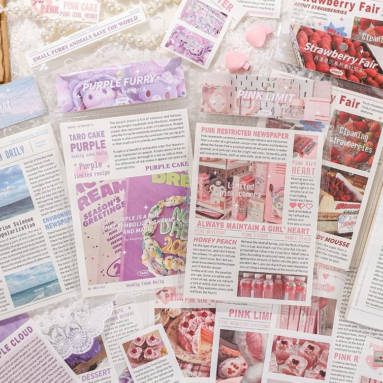 

09 50Pcs Paper Traces moon and stars sinking series material Journal Decor Kertas Dekorasi Buku Kertas Motif / DECO PAPER / KERTAS DEKORASI / WALL DECOR / KERTAS JADUL / Deco paper / Miloli AST