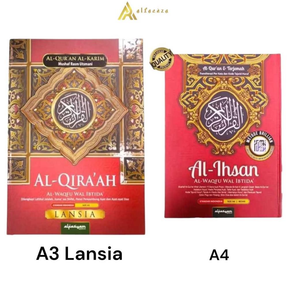 Alfareza -  Al Quran Lansia Ukuran A3 Non Terjemah / Al Quran Ukuran A4 Terjemah AST