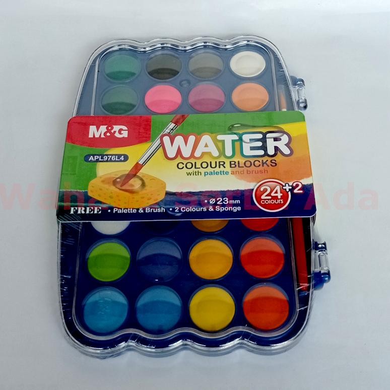 

Cat air padat M&G Watercolor Block Mini 24 Warna AST