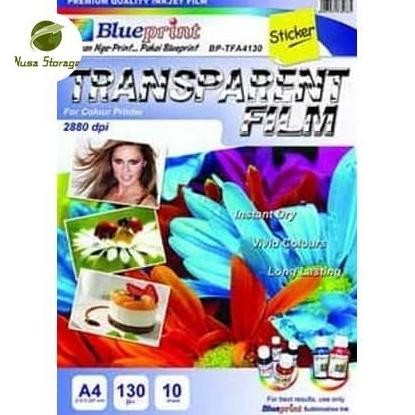 

Kertas Transparan Stiker Transparent Film Sticker BluePrint A4 130gsm 10sheet AST
