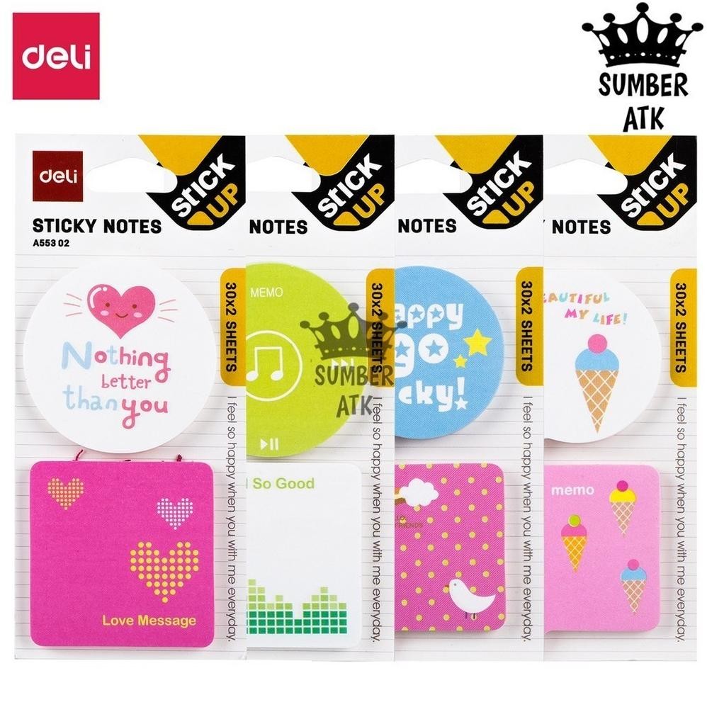 

[ HADIAH PEMBELIAN PRODUK DELI ] STICKY NOTES A55302 30x2 Sheets DELI AST