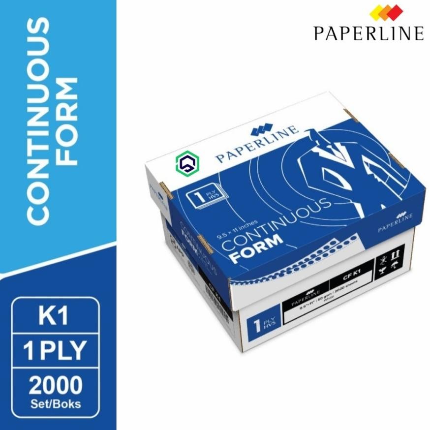 

Continuous Form Kertas Komputer Paperline 9.5 x11 1 ply Rangkap CF K1 AST