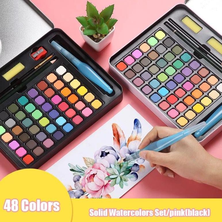 

Cat Air Water Color Solid Watercolor Set Alat Lukis Melukis Cat Air Padat Painting Tools AST