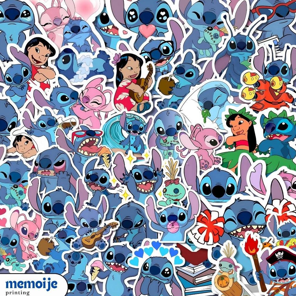 

(40+ PCS) Stiker Stitch Vinyl Waterproof Sticker Lucu untuk Laptop, Helm, HP, Motor AST