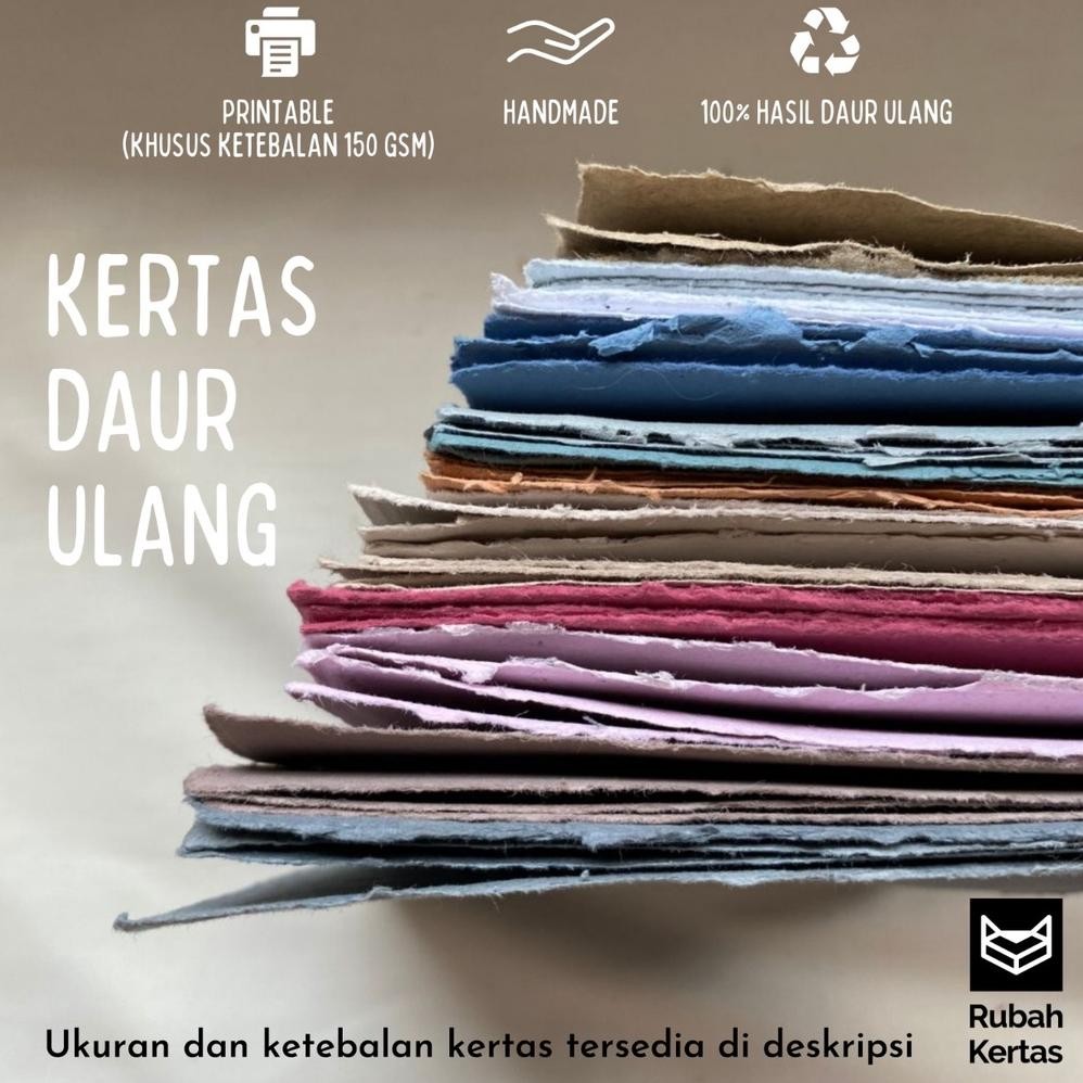 

Paket Kertas Daur Ulang Handmade - Variasi Warna AST